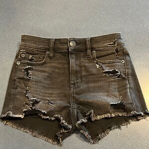 American Eagle Black Denim Shorts